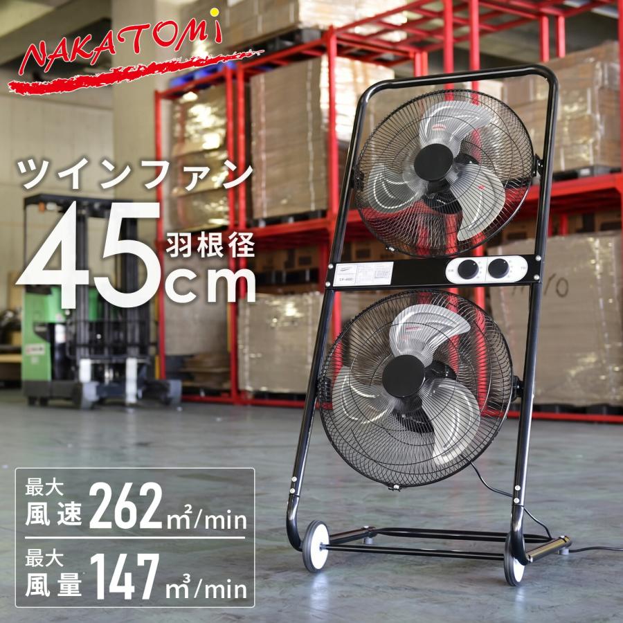 工場扇 工業扇風機 45cm羽根 ツインファン TF-45Q 開放式モーター 単品