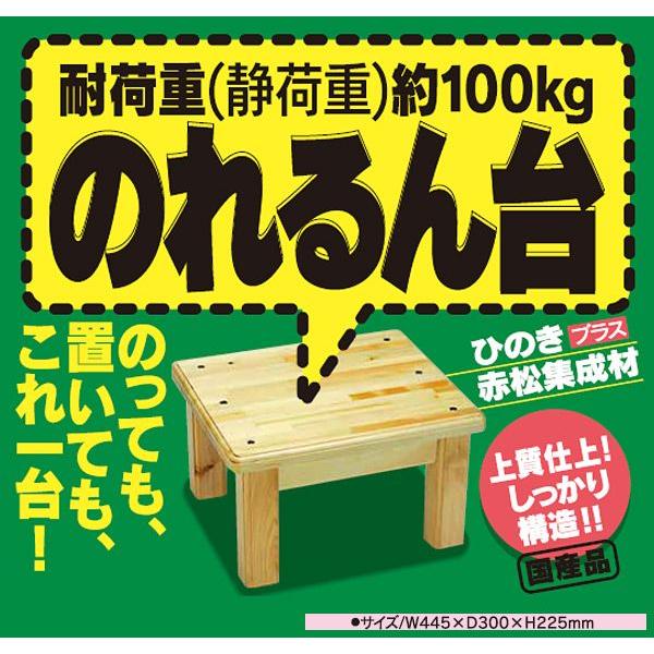 山善 国産・完成品 木製踏み台(幅44 高さ約23cm) のれるん台