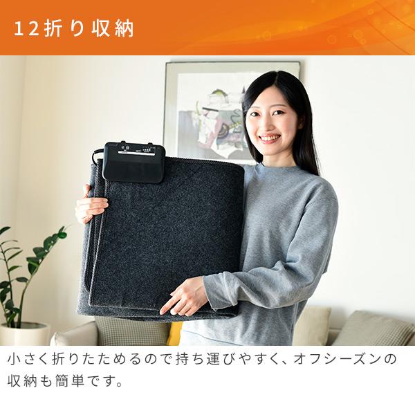 山善（YAMAZEN） ホットカーペット 1.5畳 本体 ダニ退治 折りたためる