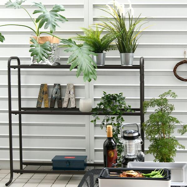 山善（YAMAZEN） プランターラック 3段 (幅94-170cm) ガーデンラック