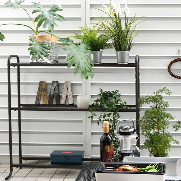 ガーデンラック プランターラック 3段 幅可変タイプ 観葉植物置き
