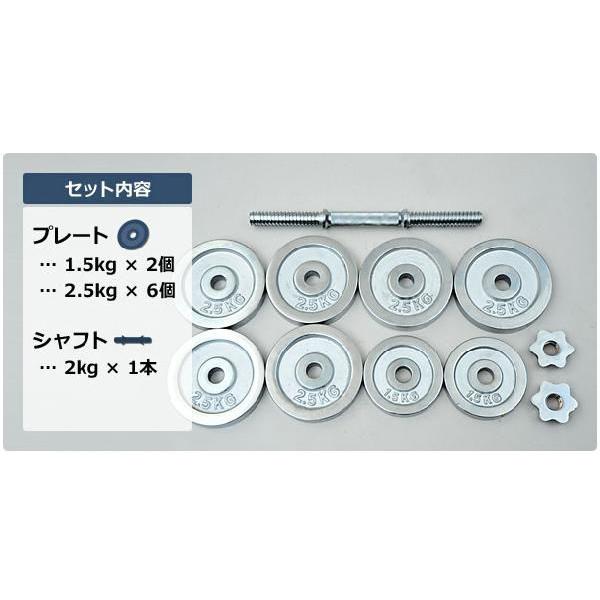 山善 サーキュレート クロムダンベルセット(20kg) SD-20 山善 サーキュレート クロムダンベルセット(20kg) SD-20