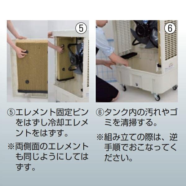 日動工業 業務用 小型 気化式送風機 (冷風・加湿) オゾーン200 (アイス