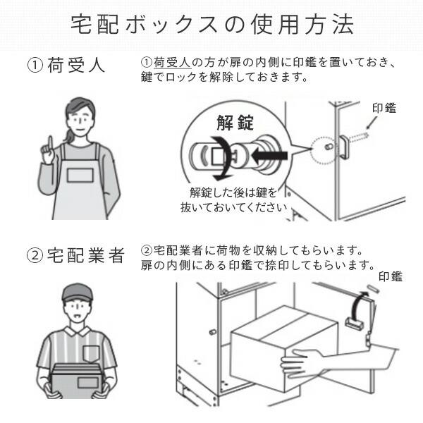 ポスト一体型 宅配ボックス (上段/ポスト、下段/宅配ボックス) TB-R ブラック 置き型 宅配ポスト 宅配BOX 大容量 郵便ポスト スタンドタイプ スタンド｜e-kurashi｜11