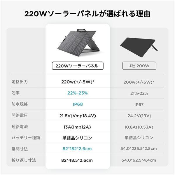 ECOFLOW 220W両面受光型ソーラーパネル 両面受光発電 収納バッグ付き