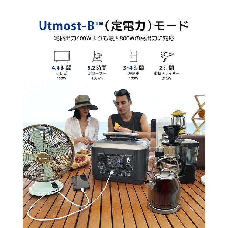 BigBlue リン酸鉄 ポータブル電源 バッテリー充電器 車中泊グッズ