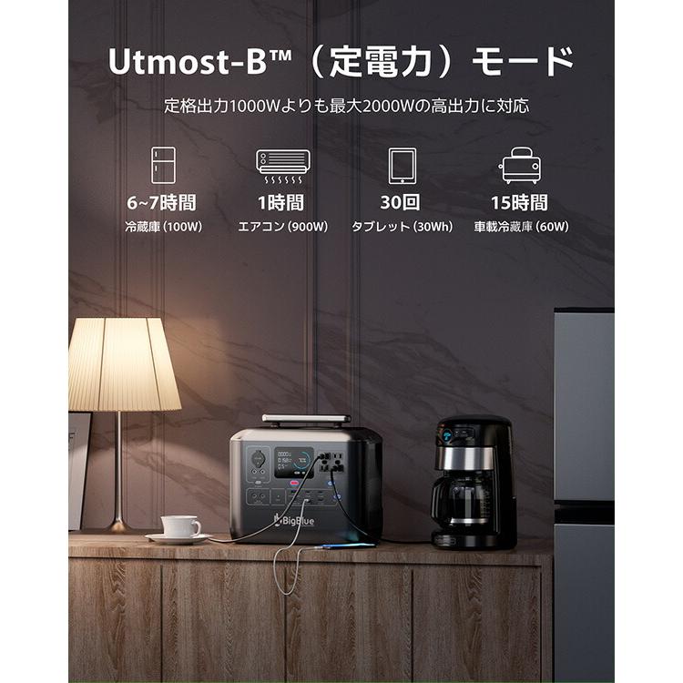 BigBlue リン酸鉄 ポータブル電源 バッテリー充電器 車中泊グッズ