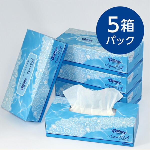 クリネックス ティッシュペーパー アクアヴェール 360枚(180組) 5箱×4
