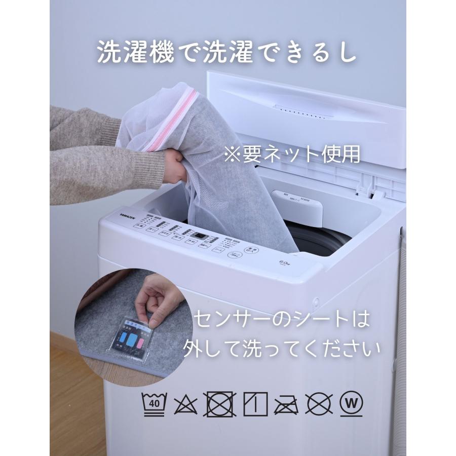 洗える 除湿シート ダブル AJS-D(LGY) 防カビ 防臭 珪藻土入り 湿気