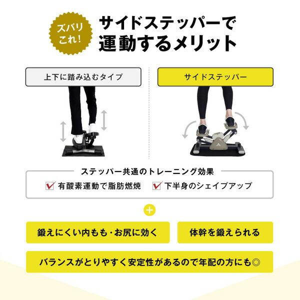 サイドステッパー 油圧式 保護マット付 FA51 グレー ステップ運動 ステッパー 脚痩せ ヒップアップ ダイエット 健康器具 有酸素運動 アルインコ_5
