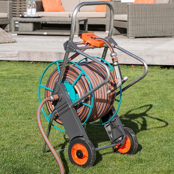 鉄筋フレーム製スタンド式散水ホースリール 鉄筋フレーム製スタンド式散水ホースリール