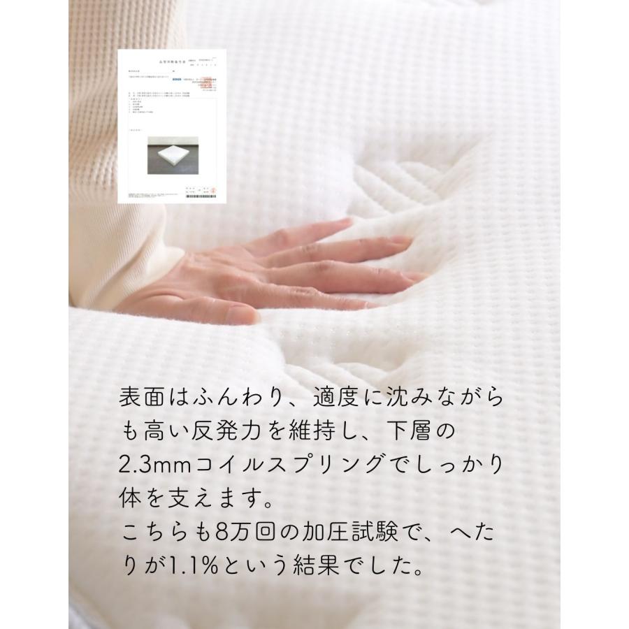 ボンネルコイル 高反発 20cm 固め 硬め 圧縮ロール梱包 ベッドマットスプリング 【トゥーン】 セミシングルショート
