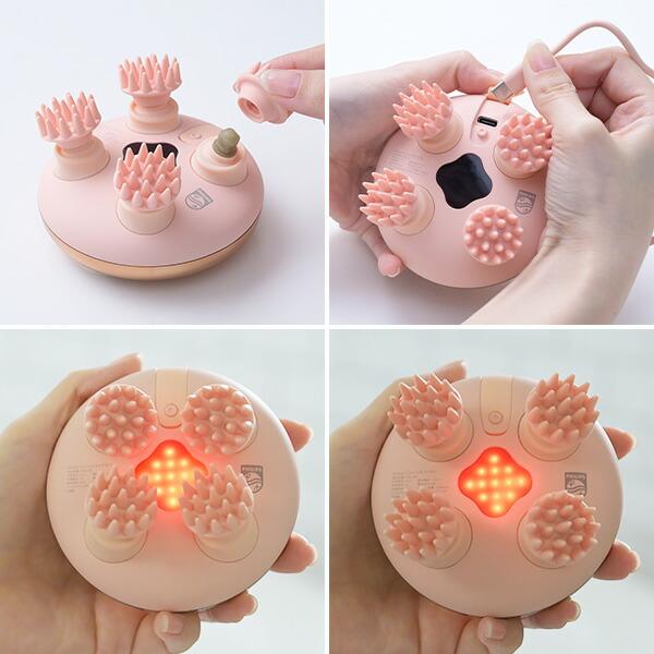 Philips ヘッドスパ 電動頭皮ブラシ IP67防水 軽量 3段階速度調整