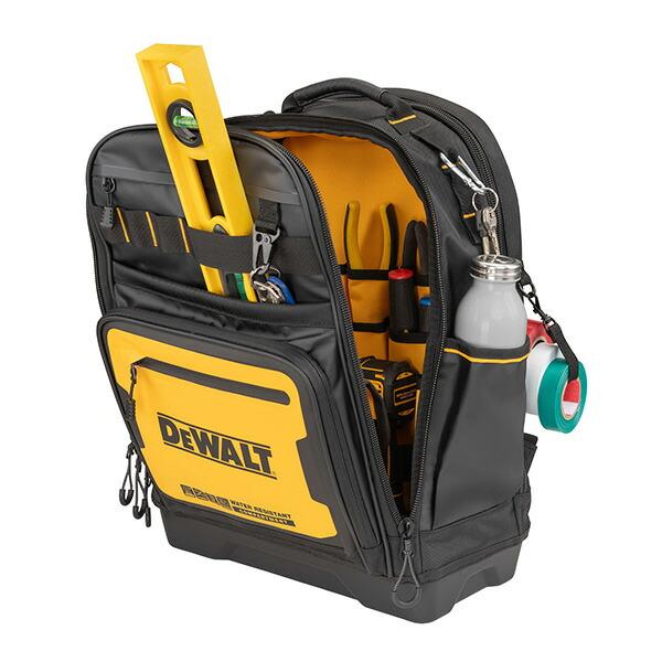 DeWALT 防水バックパック DEWALT バックパック リュック 工具収納 IP54防水防塵 : くらしのe