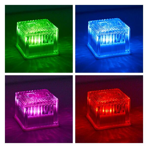 山善（YAMAZEN） LEDソーラーライト ガーデンブリツク 7cm RGB変色