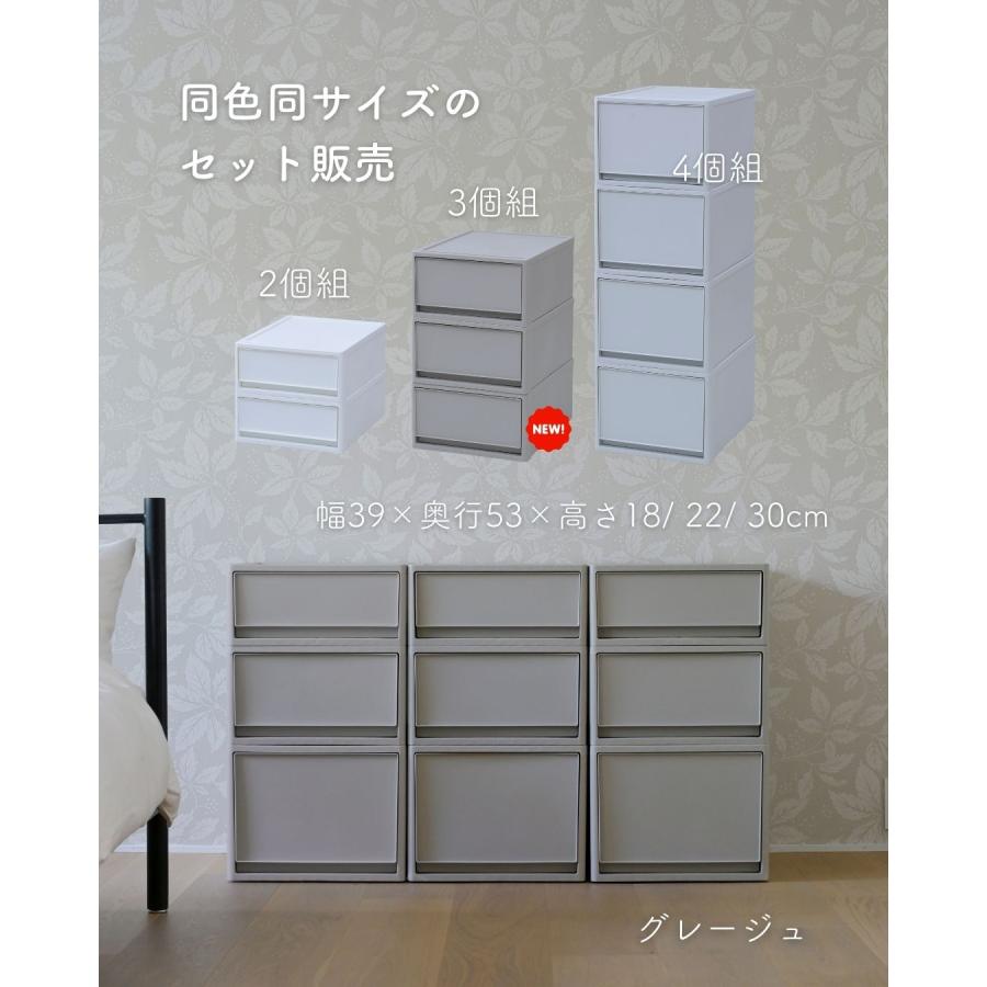 3個組 L 中が透けない 収納ケース 引き出し 奥行き53 収納ボックス 幅