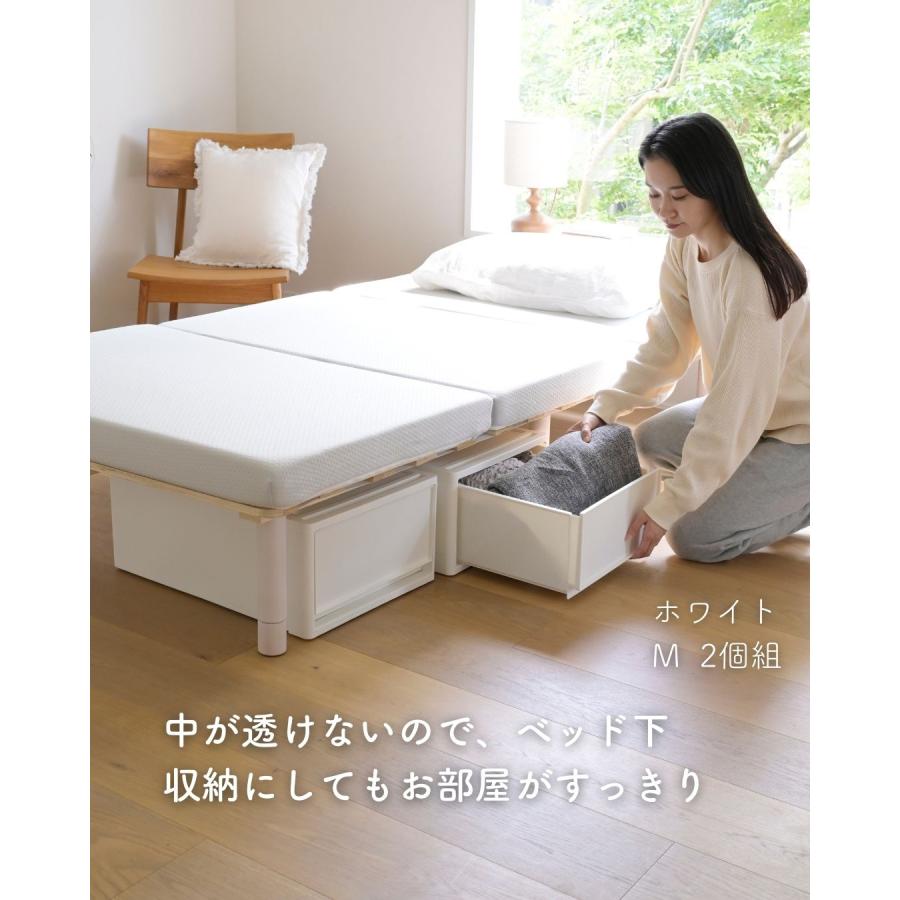 3個組 L 中が透けない 収納ケース 引き出し 奥行き74 収納ボックス 幅