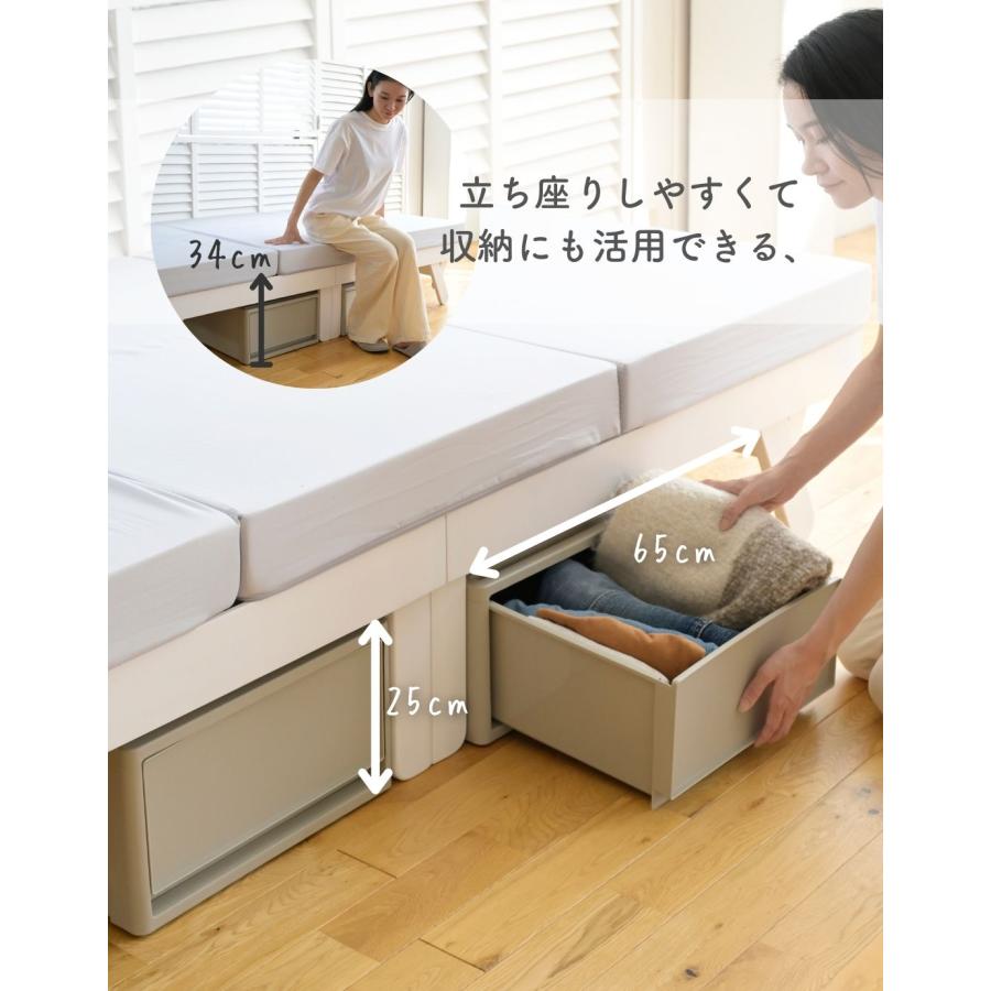 山善（YAMAZEN） ベッド ベッドフレーム シングル 木製 折りたたみ