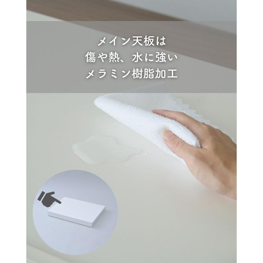 山善（YAMAZEN） 家電下 スライドテーブル 幅80 ステンレス棚 レンジ下
