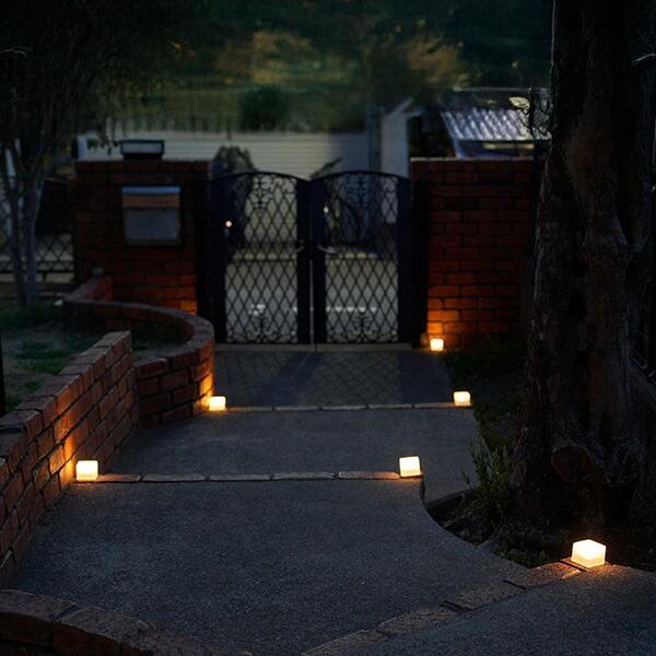 LEDソーラーライト ガーデンブリツク 7cm すりガラスタイプ piccolo