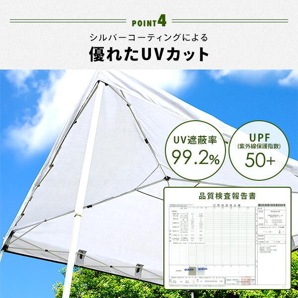 山善（YAMAZEN） サイドシート4枚付き ワンタッチタープテント 3×6m