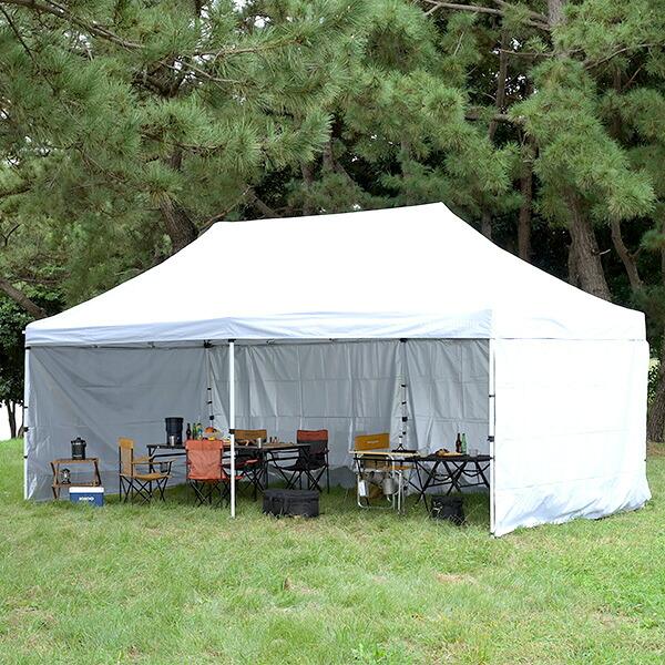 山善（YAMAZEN） サイドシート4枚付き ワンタッチタープテント 3×6m