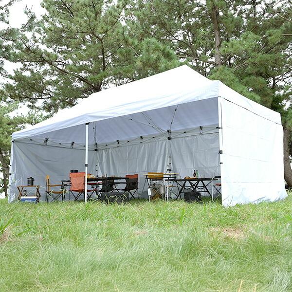 山善（YAMAZEN） サイドシート4枚付き ワンタッチタープテント 3×6m