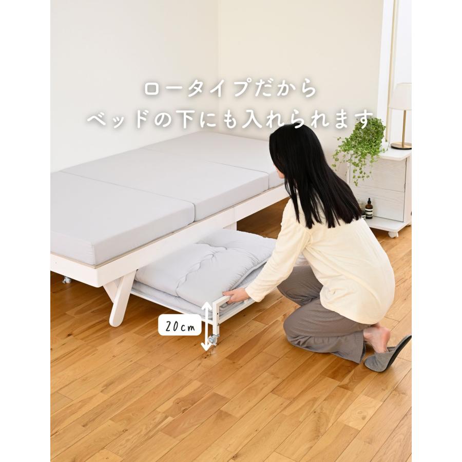 山善（YAMAZEN） 布団収納ラック 幅伸縮式 棚1段 キャスター付き