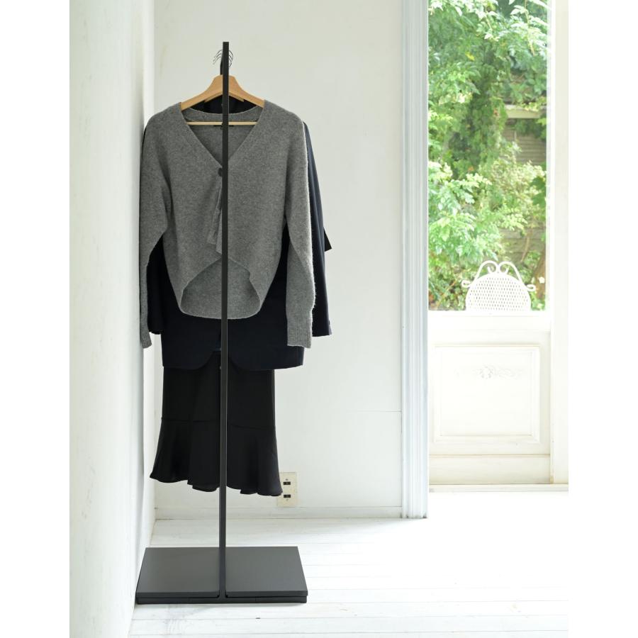 山善（YAMAZEN） ハンガーラック 頑丈 幅120 コートハンガー 棚付き