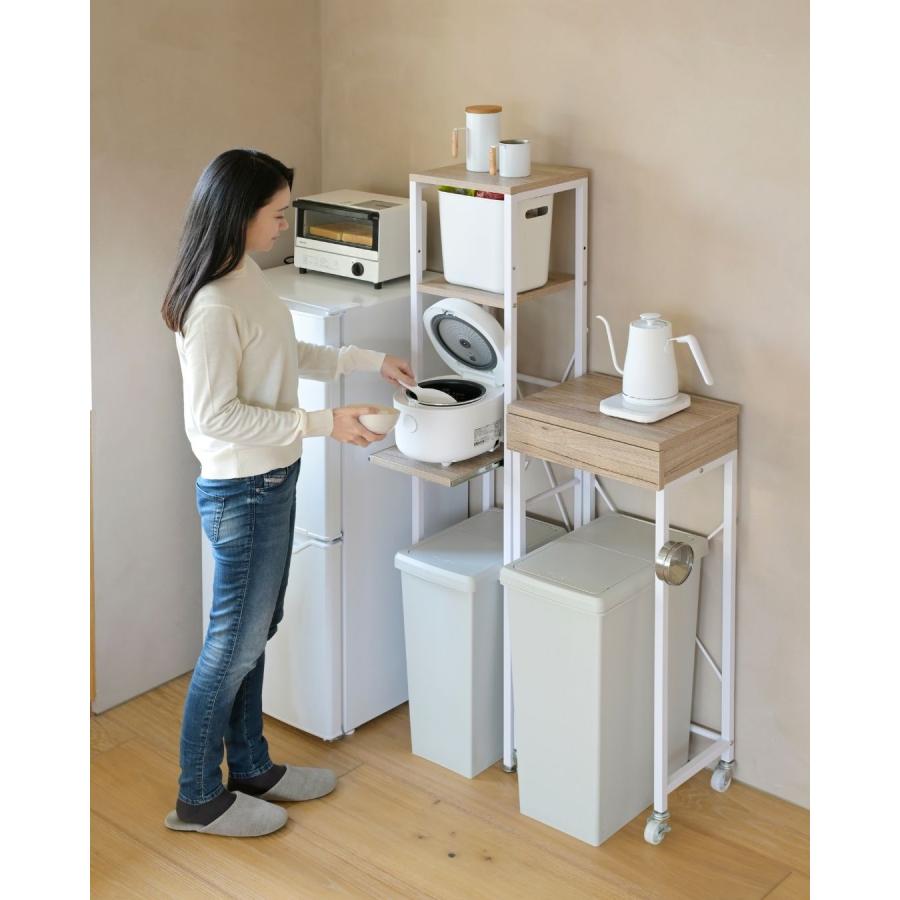 山善（YAMAZEN） キッチンラック スリム 幅32 奥行29 高さ145.5cm