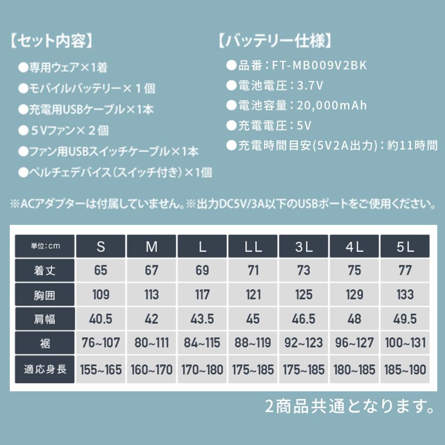 山善（YAMAZEN） ペルチェ搭載 2個 空調ウェア ファン付きウェア