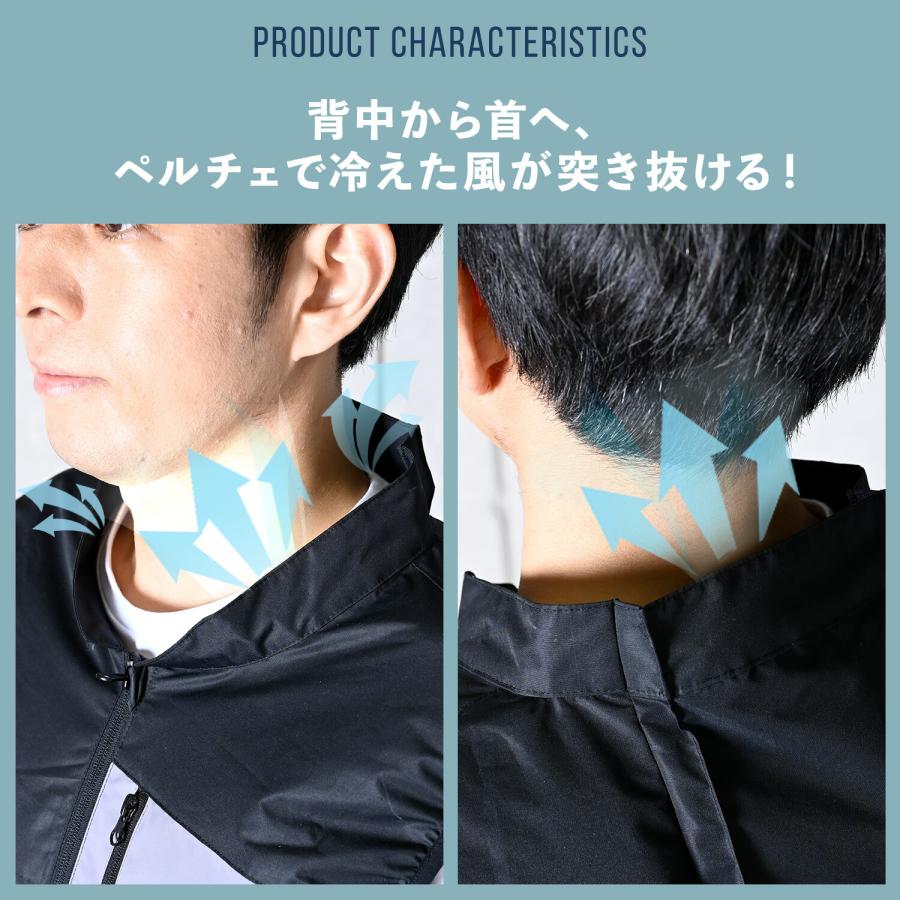 ペルチェ搭載 2個 空調ウェア ファン付きウェア KAZEfit KFPW6CV1E