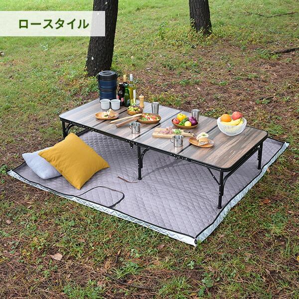 山善（YAMAZEN） アウトドアテーブル 折りたたみ アルミ 軽量 木目