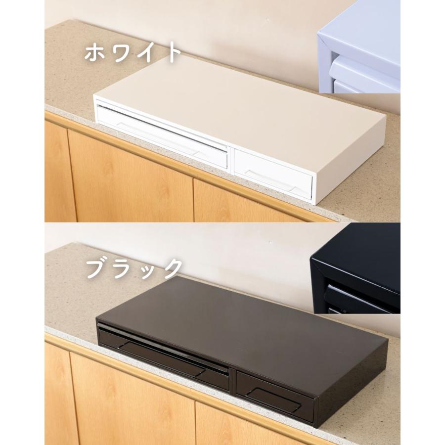 スライドテーブル 幅80 家電下 引き出し スライドトレー 台 レンジ下