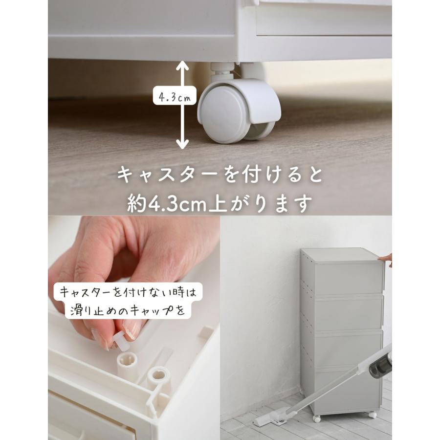 SANKA 収納ケース モジュールケース スリム 4個セット キャスター付き