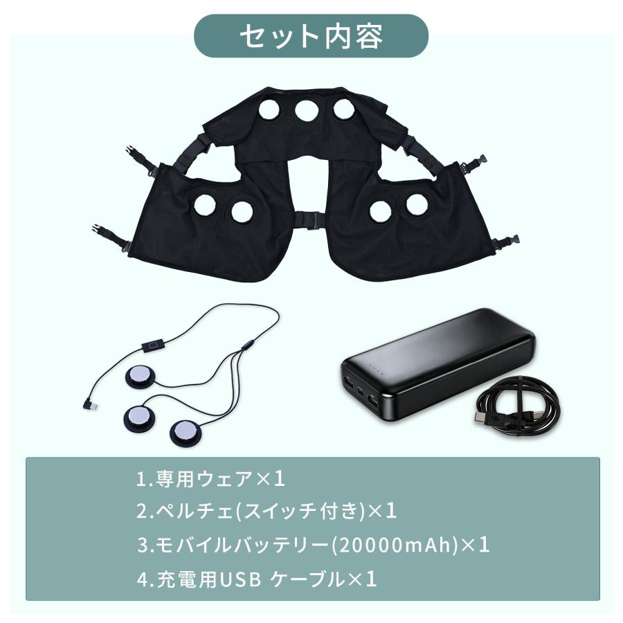 山善（YAMAZEN） ペルチェベスト メッシュ PVF-S3DX 冷却モード 加熱