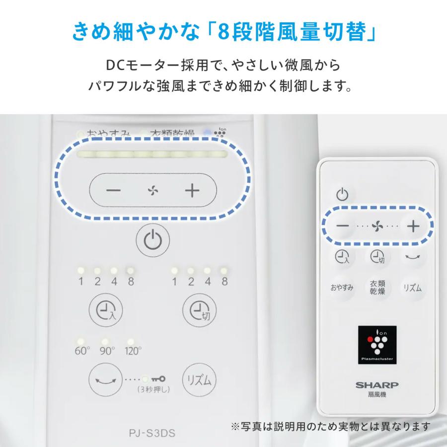 SHARP（シャープ） 扇風機 dcモーター リビング扇風機 小型 静音 首