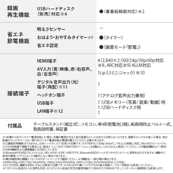 アクオス(AQUOS) 50V型 液晶テレビ 外付けHDD対応 4Kダブルチューナー 4T-C50GJ1 テレビ 液晶テレビ 一人暮らし 新生活 チューナー 大型テレビ 低反射 4K放送_12
