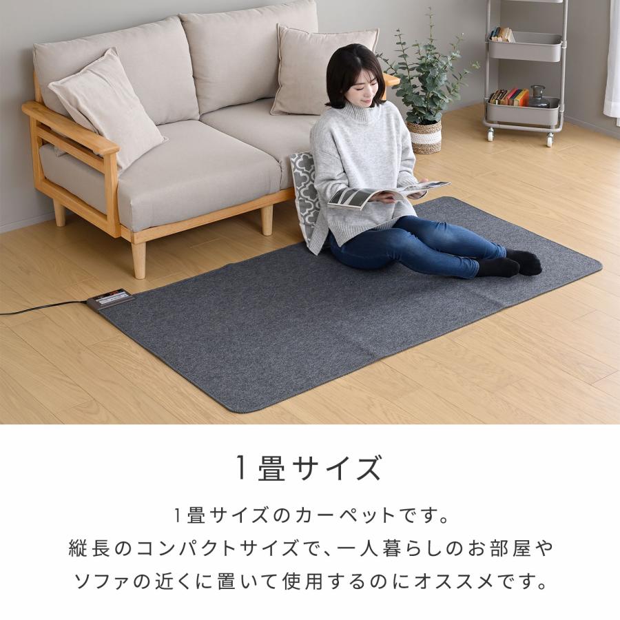 ホットカーペット 日本製 1畳 電気カーペット 本体 山善 YAMAZEN WAC