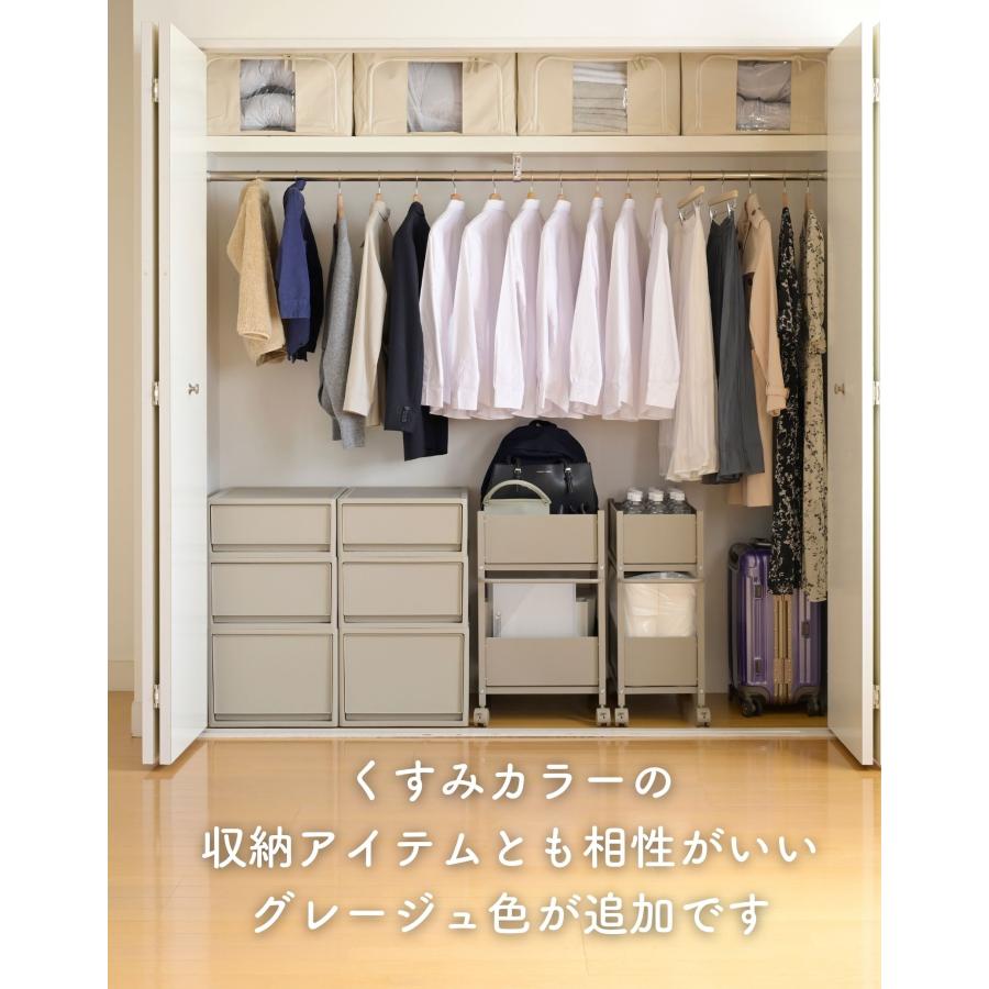 山善（YAMAZEN） 2個組 収納ラック 収納ワゴン キャスター 奥行58 高さ