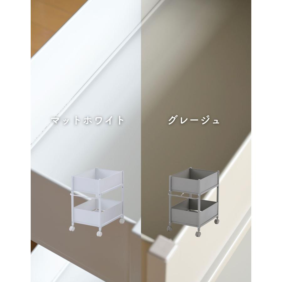 山善（YAMAZEN） 2個組 頑丈 収納ラック キャスター付き 奥行58 高さ