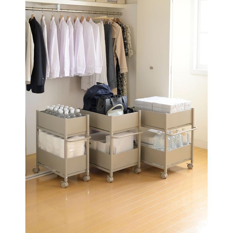 山善（YAMAZEN） 2個組 頑丈 収納ラック キャスター付き 奥行58 高さ