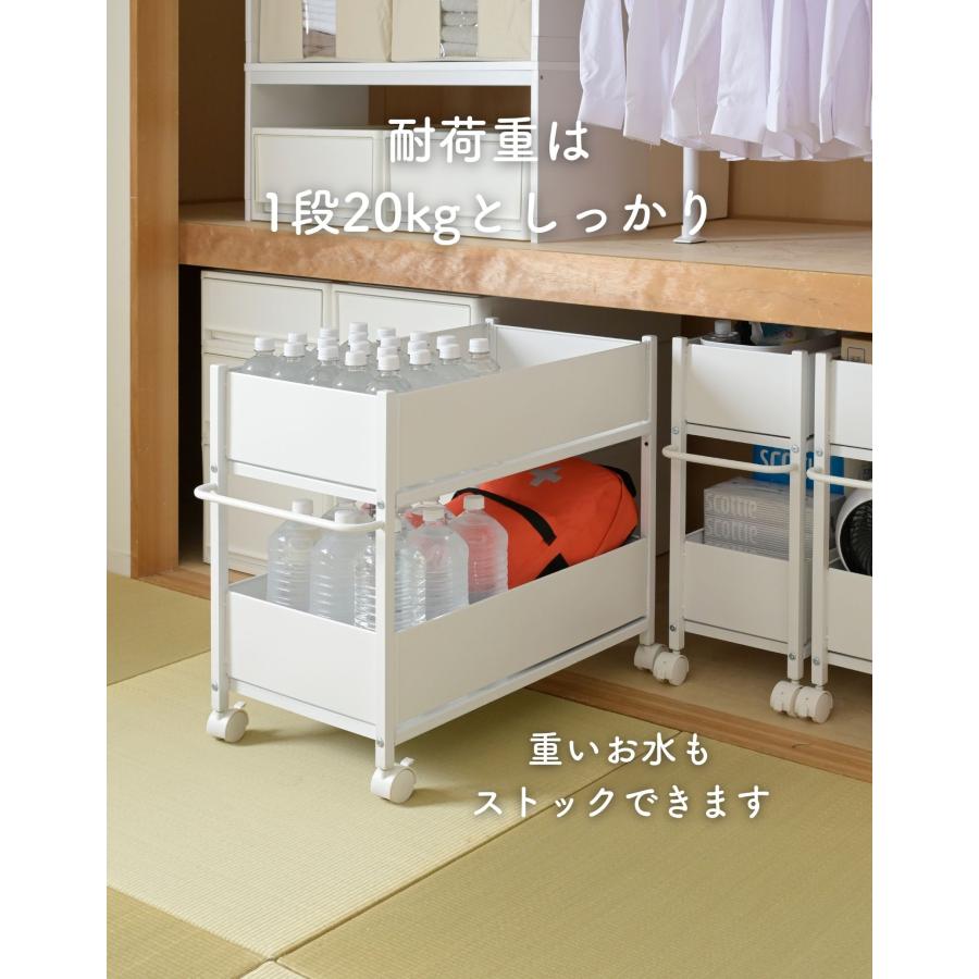 レア　キャスター付き収納棚 山善（YAMAZEN） 2個組 頑丈 収納ラック キャスター付き 奥行76 高さ