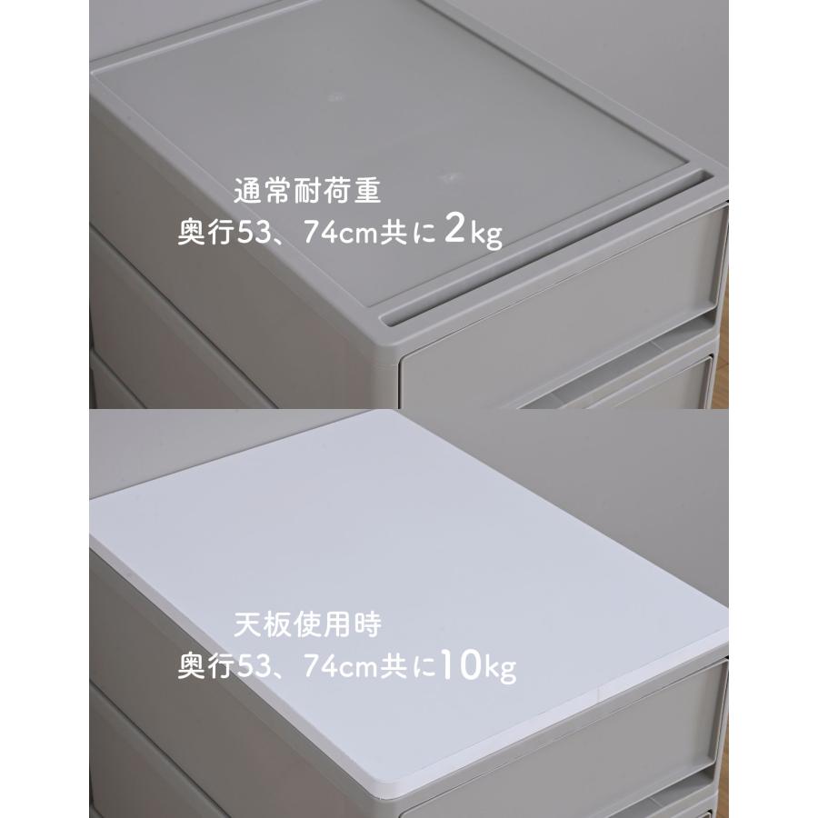 山善（YAMAZEN） 天板のみ 中が透けない 収納ケース 引き出し 専用