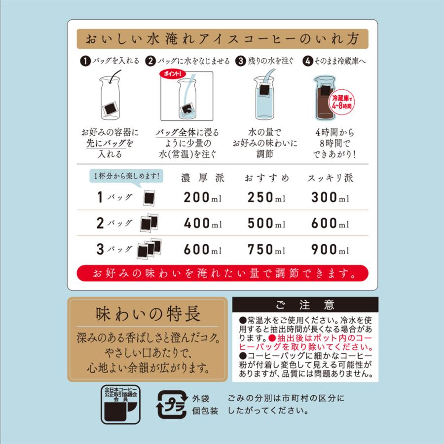 UCC 職人の珈琲 コーヒーバッグ 水淹れアイスコーヒー 12袋×12パック
