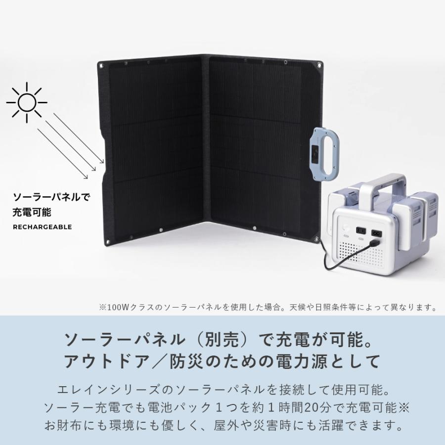 ポータブル電源 ポタ電 モバイルバッテリー リチウムイオン バッテリー 電池パック 急速充電器 電池 充電池 YBS-300E/YBD-5A 山善 YAMAZEN エレイン ELEINの画像