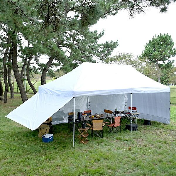 山善（YAMAZEN） おもり6個付き サイドシート4枚付き ワンタッチタープ