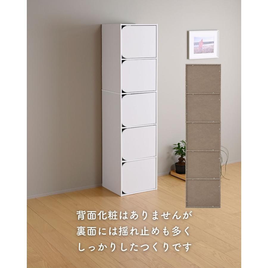 【在庫処分】山善(YAMAZEN) 棚 本棚 カラーボックス A4ファイル対応 山善（YAMAZEN） カラーボックス 扉付き A4 絵本 5段 本棚 ファイル