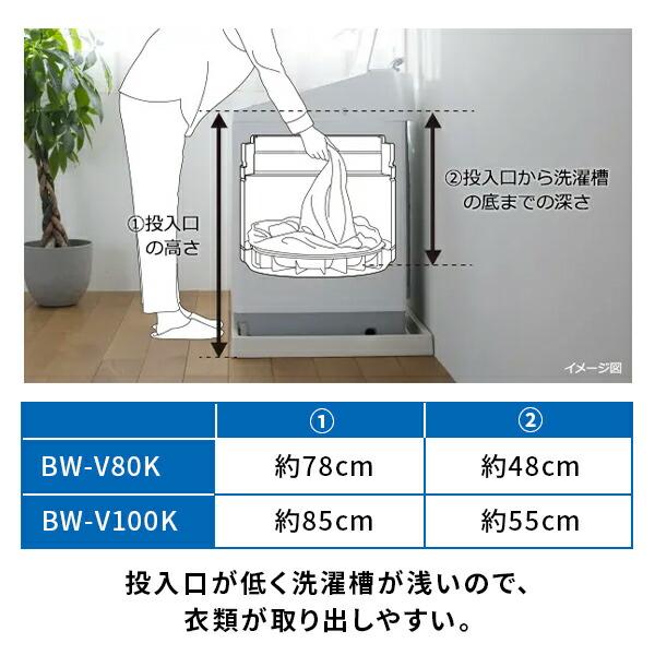 日立 全自動洗濯機 BW-V80K 洗濯8kg ビートウォッシュ ナイアガラすすぎ 大容量 縦型 節水の画像
