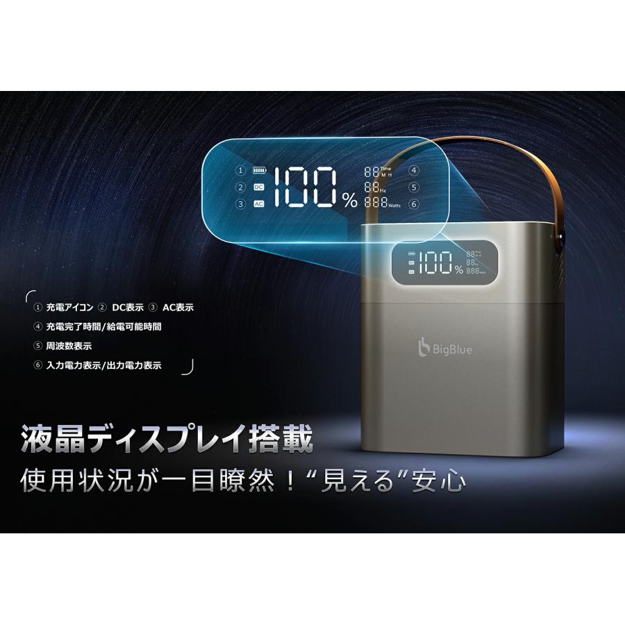 Bigblue リン酸鉄 ポータブル電源 Cellpowa100 パススルー充電対応